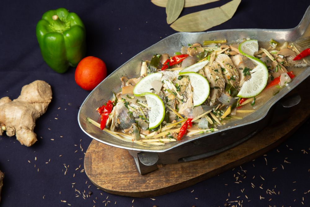 Whole Fish Grilled Over Charcoal